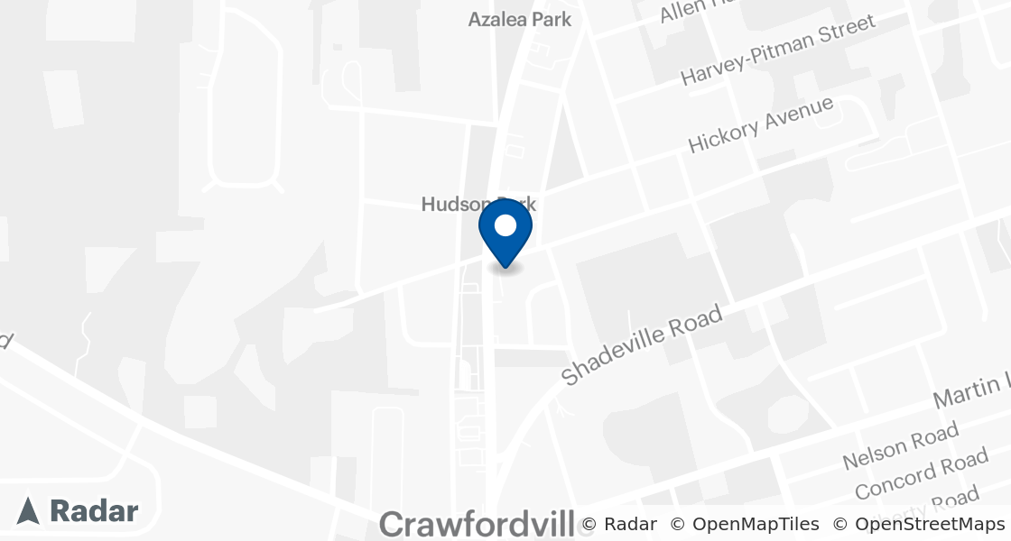 Map of Dairy Queen Location:: 75 Dogwood Dr, Crawfordville, FL, 32327